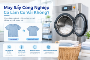 Máy sấy công nghiệp có làm co vải không
